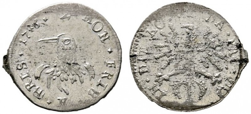 Freiburg
2 Kreuzer 1716. Berst. 261 var. 0,91 g
Revers aus rostigen Stempeln, ...