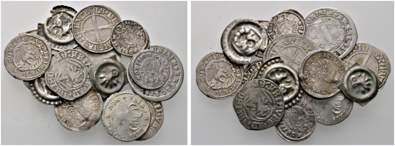 Freiburg
Lot (16 Stücke): 5x Rappen bzw. Rappenhälbling 14.-16. Jh., 4x Doppelv...