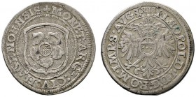 Hagenau
12 Kreuzer o.J. (um 1665). Stadtschild / Gekrönter Doppeladler mit Reichsapfel auf der Brust sowie Titulatur Kaiser Leopold I., oben die römi...