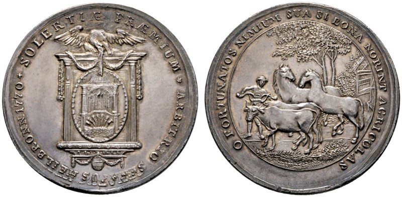 Heilbronn
Silberne Prämienmedaille 1770 von J.M. Pressel (unsigniert), für den ...
