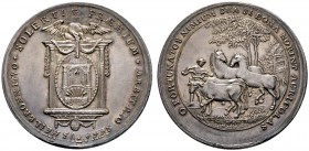 Heilbronn
Silberne Prämienmedaille 1770 von J.M. Pressel (unsigniert), für den städtischen Vieh- und Pferde­markt - ausgegeben vom Stadtrat. Adler hä...