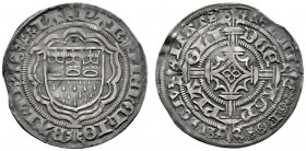 Köln
Groschen o.J. (um 1475). Stadtwappen im doppelten Neunpass / Blumenkreuz teilt doppelten Schriftreif. Noss 11. 3,13 g
feine Patina, leicht gewe...