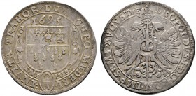 Köln
Gulden zu 2/3 Taler (nach dem Leipziger Fuß) 1695. Verzierter Stadtschild, darüber die Jahreszahl, unten die Wertangabe / Gekrönter Doppeladler ...