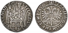 Konstanz
15 Kreuzer o.J. (1622). Mit den beiden Stadtheiligen sowie Titulatur Kaiser Ferdinand II. Nau 149, Berstett 456. 4,83 g
selten, feine Patin...