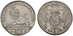 Nürnberg
1/2 Konventionstaler 1760. Stempel von J.L. Oexlein. Nach links lagernder Flussgott mit Stadtwappen / Gekrönter Doppeladler mit Brustschild,...