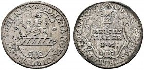 Rostock
Gulden zu 2/3 Taler 1679. Verzierter Stadtschild / Verzierter Schild mit der Wertangabe. Grimm 211, Dav. 803. 18,37 g
selten, minimale Schrö...