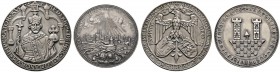 Rothenburg ob der Tauber
Lot (2 Stücke): Silbermedaille o.J. (um 1920) und Versilberte Bronzemedaille 1922 auf das 750-jährige Stadtrecht (Jung Abb. ...