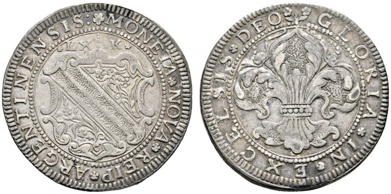 Straßburg
Gulden zu 60 Kreuzer o.J. (nach 1668). Stadtwappen im deutschen Schil...