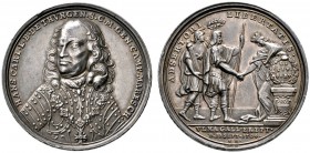 Ulm
Silbermedaille 1704 von G. Hautsch, auf die Rückeroberung der Stadt durch den kaiserlichen General­feldmarschall Hans Carl Freiherr von Thüngen. ...
