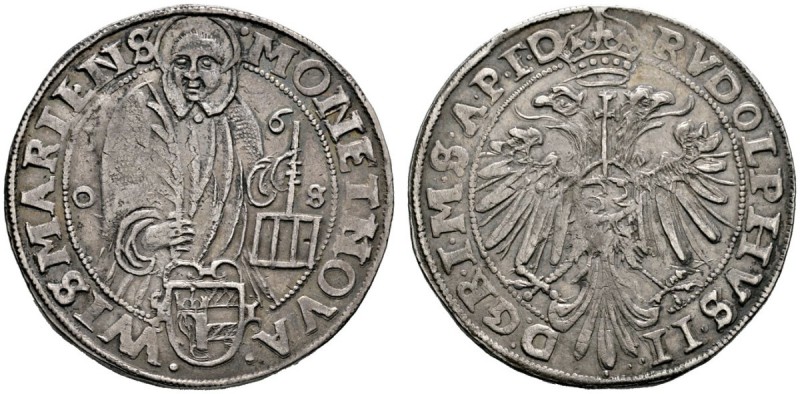 Wismar
Taler 1608. Ähnlich wie vorher, jedoch die Jahreszahl zu den Seiten des ...