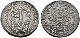 Worms
Taler 1620. Stadtschild in verzierter Kartusche / Gekrönter Doppeladler mit dem Reichsapfel auf der Brust. Joseph 302b, Dav. 9954. 28,76 g
sel...