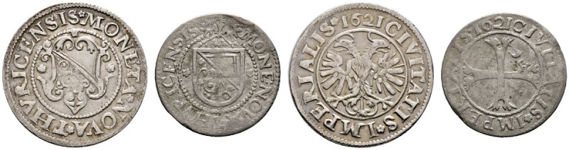 Zürich
Lot (2 Stücke): Dicken 1621 und Batzen 1621 (DT 1086b, 1097a).
sehr sch...