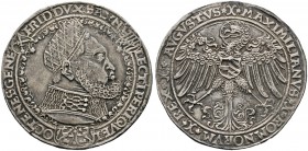 SACHSEN - Ernestinische Linie, im Besitz der Kurwürde bis 1547
Guldengroschen o.J. (1513) -Nürnberg-. Stempel von Hans Krug und Hans Vischer (Nürnber...