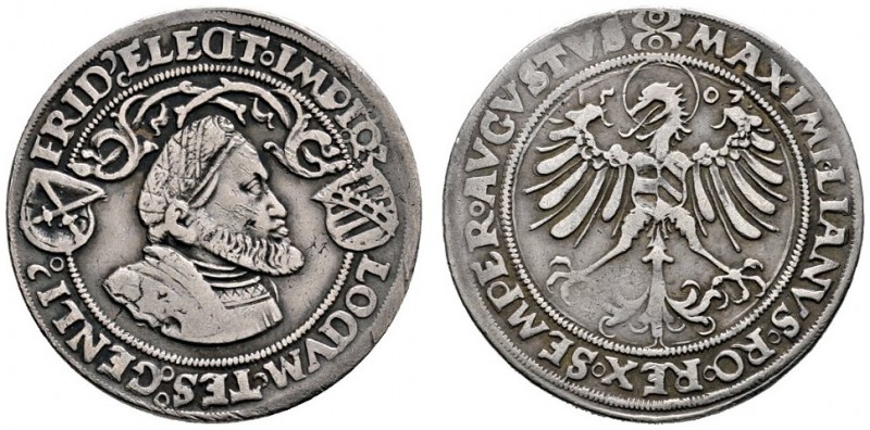 SACHSEN - Ernestinische Linie, im Besitz der Kurwürde bis 1547
1/4 Guldengrosch...