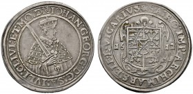 SACHSEN - Albertinische Linie, im Besitz der Kurwürde ab 1547
1/2 Taler 1612 -Dresden-. Ähnlich wie vorher / Verziertes, vierfach geteiltes Wappen mi...