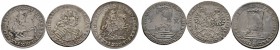 SACHSEN - Albertinische Linie, im Besitz der Kurwürde ab 1547
Lot (3 Stücke): Groschen 1740, Doppelgroschen 1742 und Groschen 1741 (Kahnt 633, 641, 6...