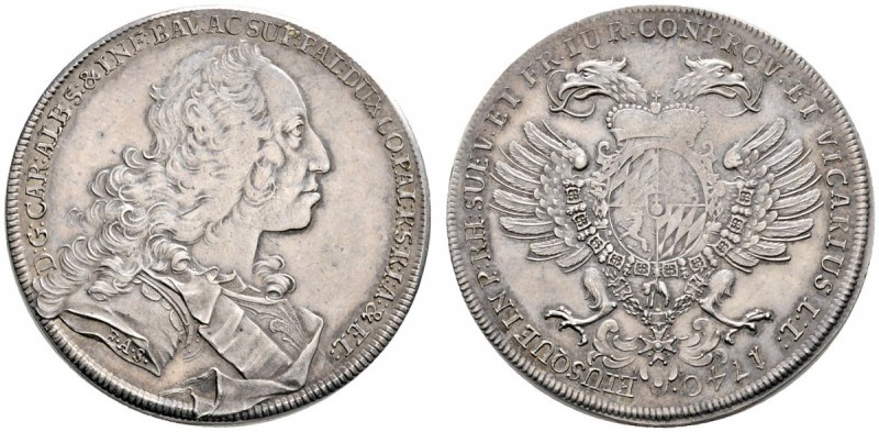 PFALZ-BAYERN
Karl Albrecht von Bayern 1726-1745. 1 1/4 Taler 1740 -München-. St...