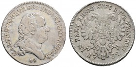 PFALZ-BAYERN
1/2 Konventionstaler 1792 -Mannheim-. Stempel von A. Schäffer. Ähnlich wie vorher. Haas 307, Witt. 2428, Hahn 402. 13,87 g
sehr schön
...