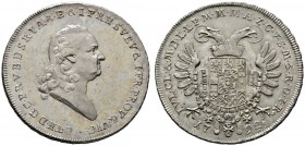 PFALZ-BAYERN
Konventionstaler 1792 -München-. Stempel von C. Destouches. Büste des Kurfürsten mit offenen Haaren nach rechts / Nimbierter, doppelköpf...