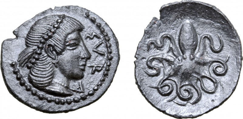 Sicily, Syracuse AR Litra. Time of the Second Democracy, circa 466-460 BC. Head ...