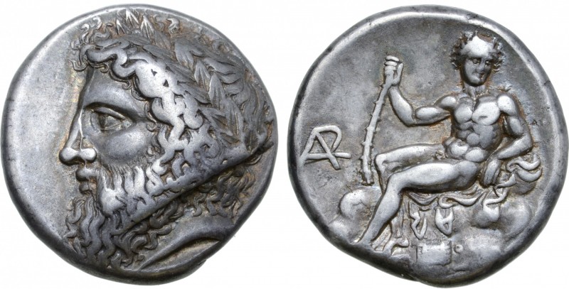 Arkadia, Arkadian League AR Stater. Circa 363-362 BC. Bearded, laureate head of ...
