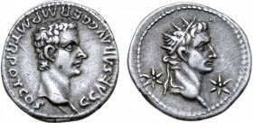 Caligula, with Divus Augustus, AR Denarius.