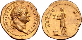 Titus, as Caesar, AV Aureus.