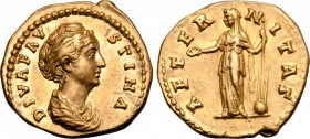 Diva Faustina I (wife of Antoninus Pius) AV Aureus.