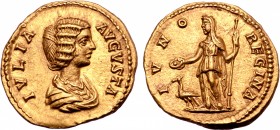 Julia Domna (wife of S. Severus) AV Aureus.