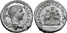 Geta, as Caesar, AR Denarius.