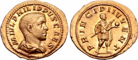 Philip II, as Caesar, AV Aureus.
