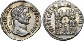 Galerius, as Caesar, AR Argenteus.