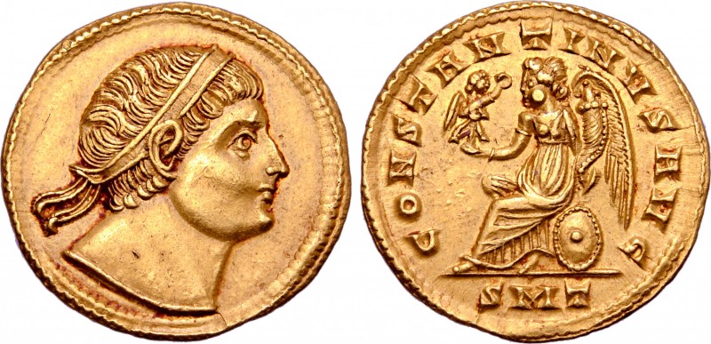 Constantine I 'the Great' AV Solidus. Ticinum, AD 324-325. Head of Constantine t...