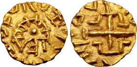 Merovingian Gaul, Theodeberciacus AV Tremissis.