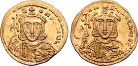 Leo III ‘the Isaurian’, with Constantine V, AV Solidus.