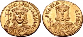 Nicephorus I, with Stauracius, AV Solidus.