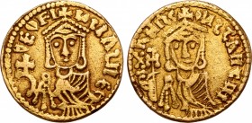 Theophilus, with Michael II and Constantine, AV Solidus.