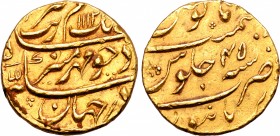 India, Mughal Empire. Aurangzeb Alamgir (AH 1068-1118 / AD 1658-1707) AV Mohur