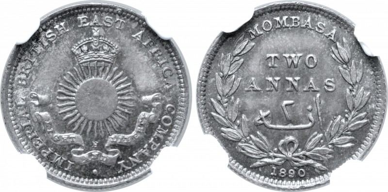 Africa, British Colonial. Imperial British East Africa Company (Mombasa) AR 2 An...