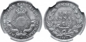 Africa, British Colonial. Imperial British East Africa Company (Mombasa) AR 2 Annas.