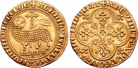 France, Kingdom. Charles IV le bel (the Fair) AV Agnel d'or.