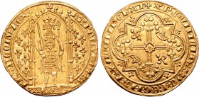 France, Kingdom. Charles V le Sage (the Wise) AV Franc à pied.