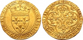 France, Kingdom. Charles VI le Bien-Aimé/le Fol AV Écu d'or à la couronne.