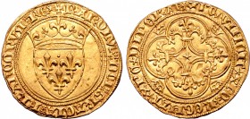 France, Kingdom. Charles VI le Bien-Aimé/le Fol (the Well-Beloved/the Mad) AV Écu d'or à la couronne.