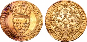 France, Kingdom. Charles VI le Bien-Aimé/le Fol (the Well-Beloved/the Mad) AV Écu d'or à la couronne.