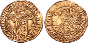 German States, Brandenburg-Franken (Markgrafschaft). Friedrich II der Ältere (the Elder) AV Goldgulden.