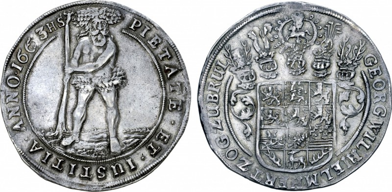 German States, Brunswick-Lüneburg-Calenberg. Georg Wilhelm (1648-1665) AR Thaler...