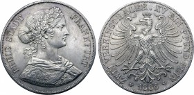German States, Free Imperial City of Frankfurt AR 2 Vereinsthaler.