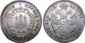 German States, Free Hanseatic city of Hamburg. Leopold I AR Thaler.