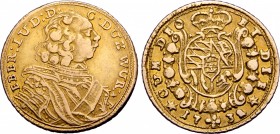 Germany, Duchy of Württemburg. Eberhard Ludwig AV 1/4 Carolin.